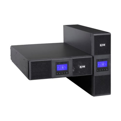 Eaton UPS 9SX 6000i RT3U 9SX6KIRT9SX UPS, 6000 VA, 5400 W, Input: Hardwired, Outputs: (8) C13, (2) C19, Hardwired, Rack/tower, 3U