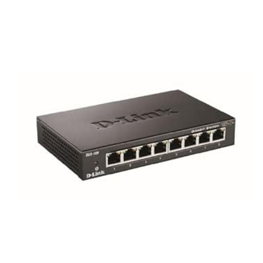 محول سطح مكتب غير مُدار من D-link DGS-108 Gigabit 8-PORT