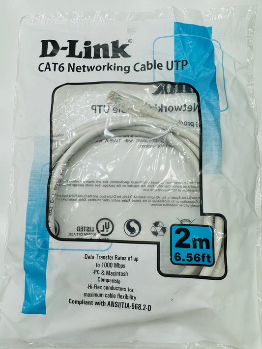 D-Link Cat6 UTP  Patch Cord  (2m)