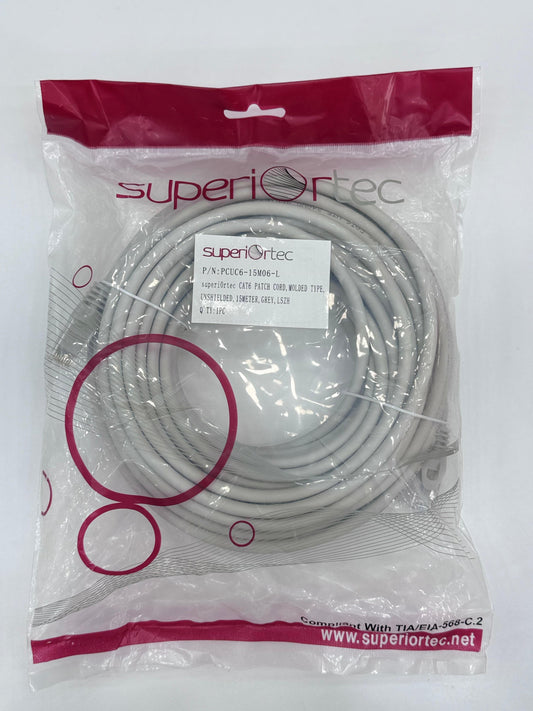 Superiortec CAT6 Patch Cord 15Mtr Grey LSZH