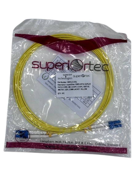 Superiortec LC-LC SM 3mtr Duplex Patch Cord - Yellow