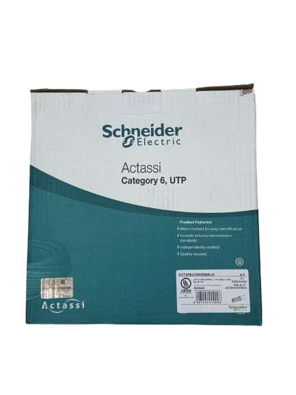 كابلات Schneider Cat6 UTP 4 أزواج، مقاس 24 AWG، 305 متر - أزرق