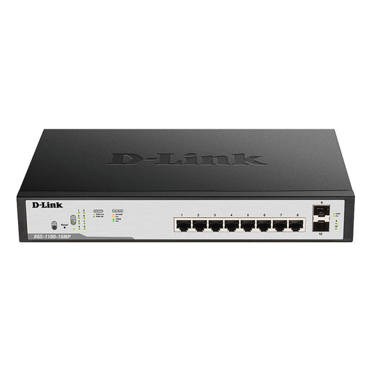 D-Link DGS-F1100-10PS-E محول جيجابت PoE ذكي مُدار بـ 10 منافذ